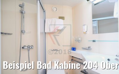 Beispiel Bad Kabine 204 Oberdeck getrennte Betten MS Rousse Prestige Beispiel Bad Kabine 204 Oberdeck getrennte Betten MS Rousse Prestige