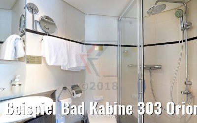Beispiel Bad Kabine 303 Oriondeck mit franz. Balkon MS Ariana Beispiel Bad Kabine 303 Oriondeck mit franz. Balkon MS Ariana