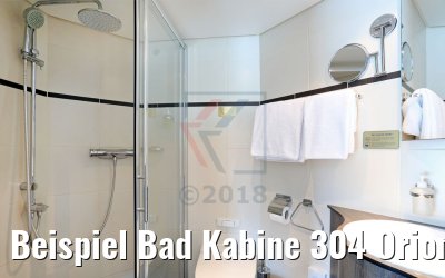 Beispiel Bad Kabine 304 Oriondeck mit franz. Balkon MS Ariana Beispiel Bad Kabine 304 Oriondeck mit franz. Balkon MS Ariana