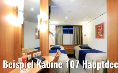 Beispiel Kabine 107 Hauptdeck getrennte Betten MS Rousse Prestige Beispiel Kabine 107 Hauptdeck getrennte Betten MS Rousse Prestige