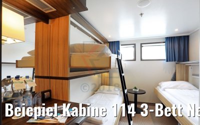 Beiepiel Kabine 114 3-Bett Neptundeck aussen MS Ariana Beiepiel Kabine 114 3-Bett Neptundeck aussen MS Ariana