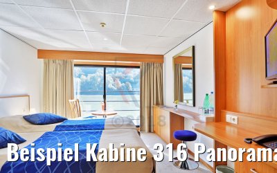 Beispiel Kabine 316 Panoramadeck Doppelbett MS Rousse Prestige Beispiel Kabine 316 Panoramadeck Doppelbett MS Rousse Prestige