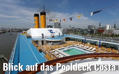 Blick auf das Pooldeck Costa neoRomantica Blick auf das Pooldeck Costa neoRomantica