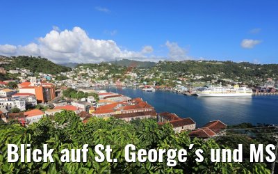 Blick auf St. George´s und MS Hamburg, Grenada 12.02.2018 Blick auf St. George´s und MS Hamburg, Grenada 12.02.2018