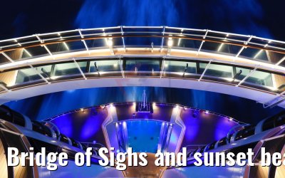 Bridge of Sighs and sunset beach pool evening view MSC Seaview Bridge of Sighs and sunset beach pool evening view MSC Seaview