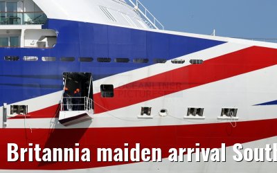 Britannia maiden arrival Southampton 06.03.2015 Britannia maiden arrival Southampton 06.03.2015