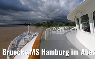 Bruecke MS Hamburg im Abendlicht auf dem Amazonas 06.01.2015 Bruecke MS Hamburg im Abendlicht auf dem Amazonas 06.01.2015