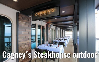 Cagney´s Steakhouse outdoor area Norwegian Bliss Cagney´s Steakhouse outdoor area Norwegian Bliss