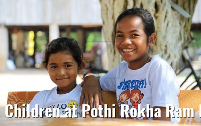 Children at Pothi Rokha Ram Pagoda, Kampong Tralach 14.04.2017 Children at Pothi Rokha Ram Pagoda, Kampong Tralach 14.04.2017