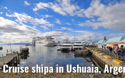 Cruise shipa in Ushuaia, Argentina 13.01.2017 Cruise shipa in Ushuaia, Argentina 13.01.2017