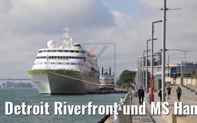 Detroit Riverfront und MS Hamburg 06.10.2019 Detroit Riverfront und MS Hamburg 06.10.2019