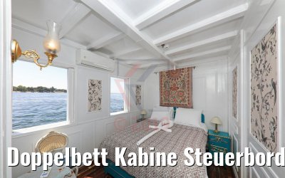 Doppelbett Kabine Steuerbord mittschiffs Dahabiya Abundance Doppelbett Kabine Steuerbord mittschiffs Dahabiya Abundance