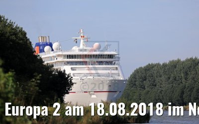 Europa 2 am 18.08.2018 im Nord-Ostsee-Kanal Europa 2 am 18.08.2018 im Nord-Ostsee-Kanal