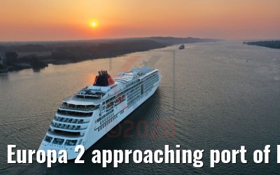 Europa 2 approaching port of Hamburg 10.08.2020 Europa 2 approaching port of Hamburg 10.08.2020