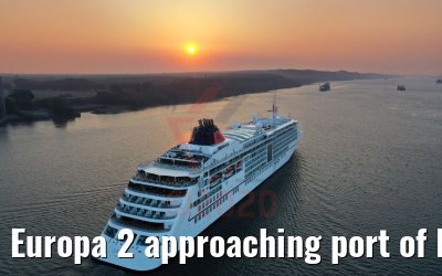 Europa 2 approaching port of Hamburg 10.08.2020 Europa 2 approaching port of Hamburg 10.08.2020