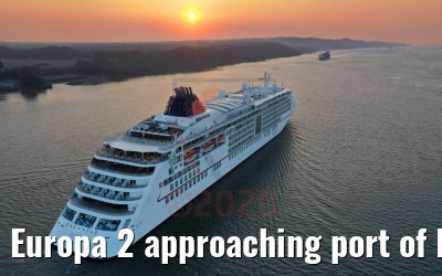 Europa 2 approaching port of Hamburg 10.08.2020 Europa 2 approaching port of Hamburg 10.08.2020