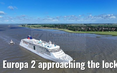 Europa 2 approaching the locks of Brunsbuettel 07.07.2024 Europa 2 approaching the locks of Brunsbuettel 07.07.2024