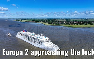 Europa 2 approaching the locks of Brunsbuettel 07.07.2024 Europa 2 approaching the locks of Brunsbuettel 07.07.2024