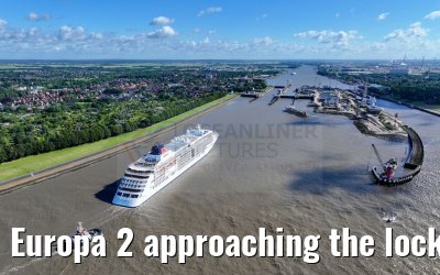 Europa 2 approaching the locks of Brunsbuettel 07.07.2024 Europa 2 approaching the locks of Brunsbuettel 07.07.2024