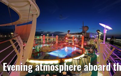 Evening atmosphere aboard the Independence of the Seas Evening atmosphere aboard the Independence of the Seas