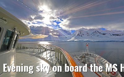 Evening sky on board the MS Hamburg, Gerlache Strait Antarctica 09.01.2017 Evening sky on board the MS Hamburg, Gerlache Strait Antarctica 09.01.2017