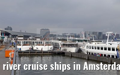 river cruise ships in Amsterdam 03.04.2016 river cruise ships in Amsterdam 03.04.2016