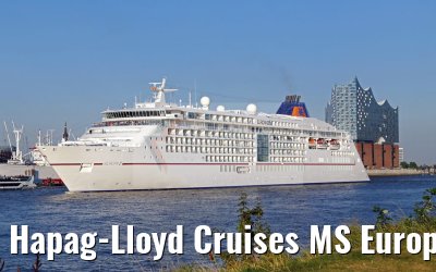 Hapag-Lloyd Cruises MS Europa 2 departing Hamburg, with Elbphilharmonie, 24.08.2016 Hapag-Lloyd Cruises MS Europa 2 departing Hamburg, with Elbphilharmonie, 24.08.2016