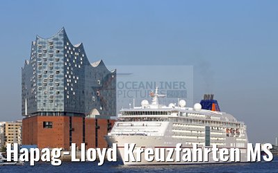 Hapag-Lloyd Kreuzfahrten MS Europa 2 departing port of Hamburg, with Elbe Philharmonic Hall, 24.08.2016 Hapag-Lloyd Kreuzfahrten MS Europa 2 departing port of Hamburg, with Elbe Philharmonic Hall, 24.08.2016