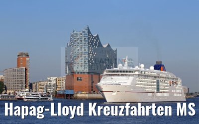 Hapag-Lloyd Kreuzfahrten MS Europa 2 departing port of Hamburg, with Elbe Philharmonic Hall, 24.08.2016 Hapag-Lloyd Kreuzfahrten MS Europa 2 departing port of Hamburg, with Elbe Philharmonic Hall, 24.08.2016
