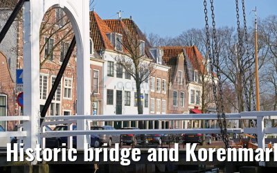 Historic bridge and Korenmarkt Hoorn 04.04.2016 Historic bridge and Korenmarkt Hoorn 04.04.2016