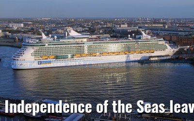 Independence of the Seas leaves the shipyard Blohm + Voss in Hamburg Independence of the Seas leaves the shipyard Blohm + Voss in Hamburg
