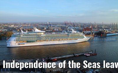 Independence of the Seas leaves the shipyard Blohm + Voss in Hamburg Independence of the Seas leaves the shipyard Blohm + Voss in Hamburg