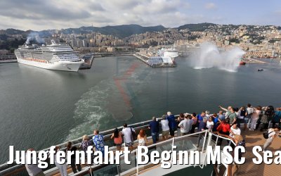 Jungfernfahrt Beginn MSC Seaview Genua 10.06.2018 Jungfernfahrt Beginn MSC Seaview Genua 10.06.2018