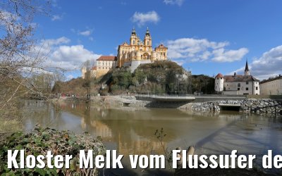 Kloster Melk vom Flussufer der Melk aus 03.04.2015 Kloster Melk vom Flussufer der Melk aus 03.04.2015