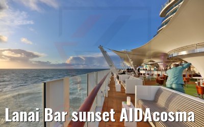 Lanai Bar sunset AIDAcosma Lanai Bar sunset AIDAcosma