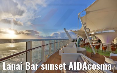 Lanai Bar sunset AIDAcosma Lanai Bar sunset AIDAcosma