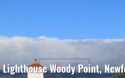 Lighthouse Woody Point, Newfoundland and MS Hamburg Lighthouse Woody Point, Newfoundland and MS Hamburg