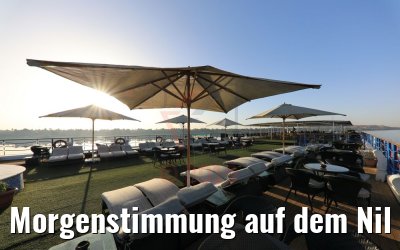 Morgenstimmung auf dem Nil an Bord der Royal Princess Morgenstimmung auf dem Nil an Bord der Royal Princess