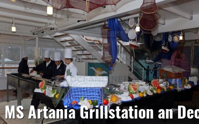 MS Artania Grillstation an Deck 09.12.2014 MS Artania Grillstation an Deck 09.12.2014