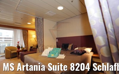 MS Artania Suite 8204 Schlafbereich 09.12.2014 MS Artania Suite 8204 Schlafbereich 09.12.2014