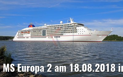 MS Europa 2 am 18.08.2018 im NOK MS Europa 2 am 18.08.2018 im NOK