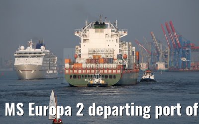 MS Europa 2 departing port of Hamburg 24. April 2015 MS Europa 2 departing port of Hamburg 24. April 2015