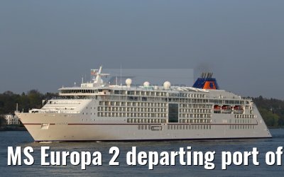MS Europa 2 departing port of Hamburg 24. April 2015 MS Europa 2 departing port of Hamburg 24. April 2015