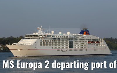 MS Europa 2 departing port of Hamburg 24. April 2015 MS Europa 2 departing port of Hamburg 24. April 2015