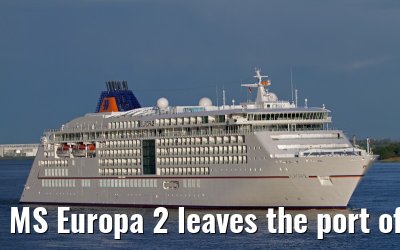 MS Europa 2 leaves the port of Hamburg on May 11, 2013 MS Europa 2 leaves the port of Hamburg on May 11, 2013
