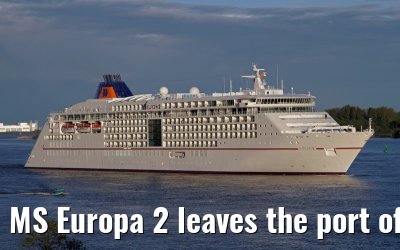 MS Europa 2 leaves the port of Hamburg on May 11, 2013 MS Europa 2 leaves the port of Hamburg on May 11, 2013