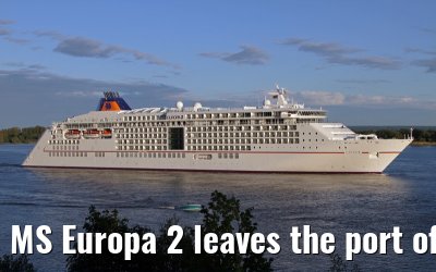 MS Europa 2 leaves the port of Hamburg on May 11, 2013 MS Europa 2 leaves the port of Hamburg on May 11, 2013