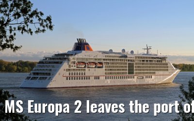 MS Europa 2 leaves the port of Hamburg on May 11, 2013 MS Europa 2 leaves the port of Hamburg on May 11, 2013