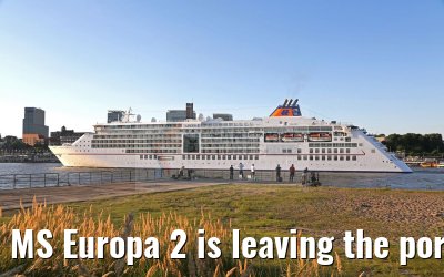 MS Europa 2 is leaving the port of Hamburg 24.08.2016 MS Europa 2 is leaving the port of Hamburg 24.08.2016