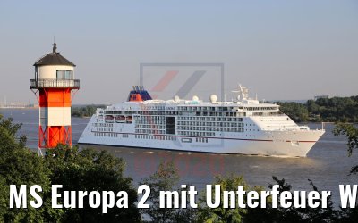 MS Europa 2 mit Unterfeuer Wittenbergen 11.08.2020 MS Europa 2 mit Unterfeuer Wittenbergen 11.08.2020